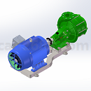 电机多级离心泵三维建模图纸 step格式