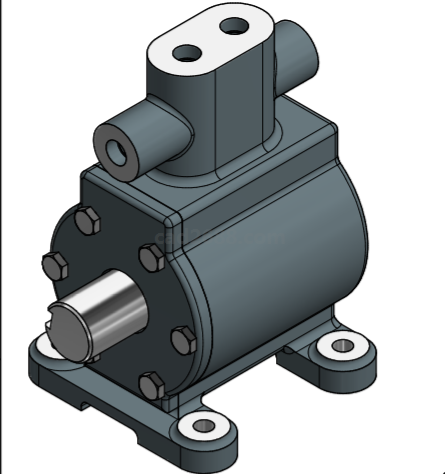 BOMBA Lobe泵3D数模图纸 INVENTOR设计