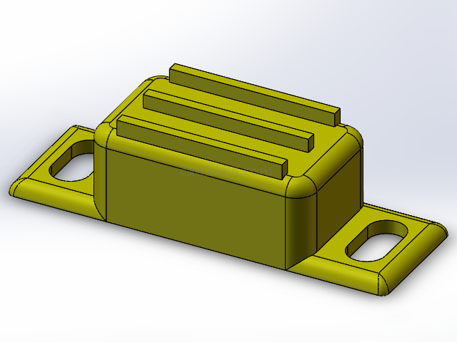 AKD21端帽3D模型 端帽模型  solidworks模型