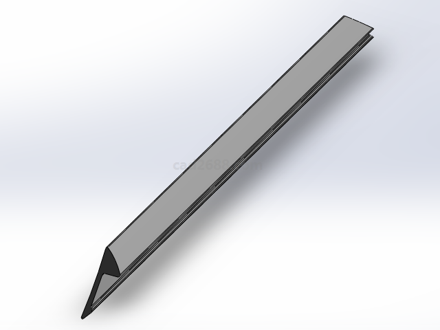 AML71_72面板压条3D模型  面板压条模型  solidworks模型