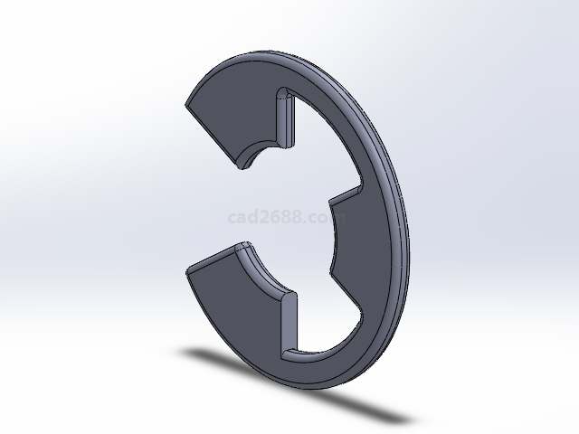 卡簧模型 卡簧3D模型 solidworks模型
