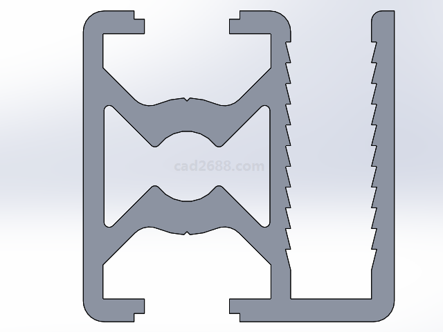 ATS02系列铝型材3D模型 铝型材模型 solidworks模型