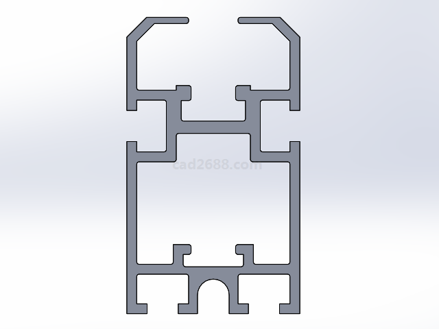ATS05-25系列铝型材3D模型  铝型材模型 solidworks模型