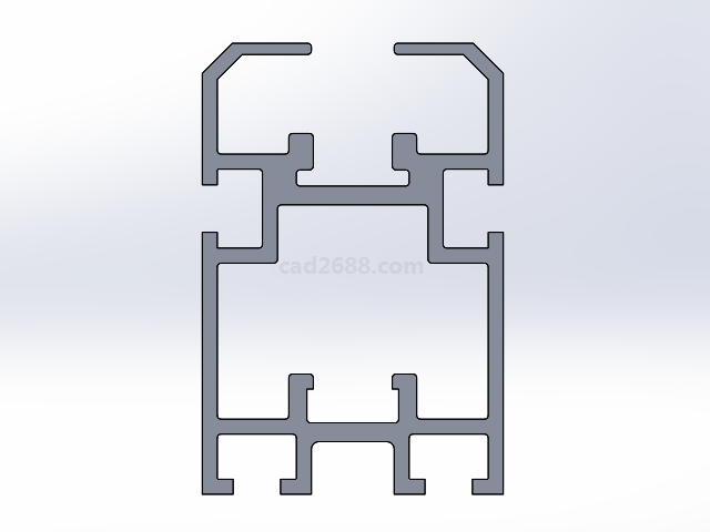 ATS05-30系列铝型材3D模型  铝型材模型 solidworks模型