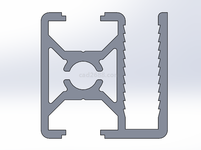 ATS05-W系列铝型材3D模型  铝型材模型  solidworks模型