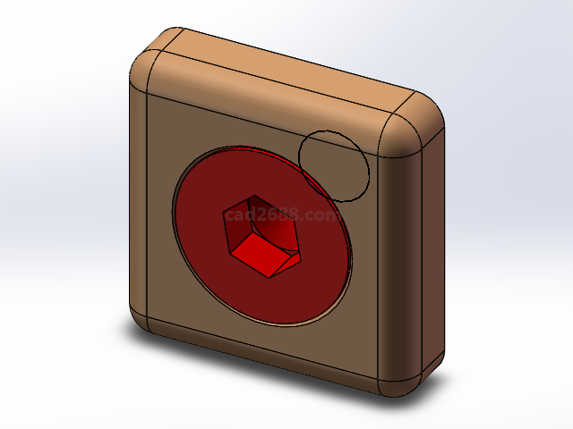 铝合金端盖3D模型  铝合金端盖模型  solidworks模型