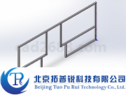 电梯轿厢轿顶左右侧护栏3D模型 轿顶左右侧护栏模型STP格式 拓普锐电梯软件