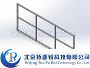电梯轿厢轿顶后侧护栏3D模型 轿顶后侧护栏模型STP格式 拓普锐电梯软件