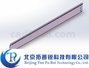电梯轿厢单通轿底后端板3D模型 单通轿底后端板模型STP格式 拓普锐电梯软件