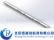 电梯轿厢轿顶右侧框3D模型 轿顶右侧框模型STP格式 拓普锐电梯软件