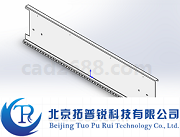 电梯轿厢轿顶前端板3D模型 轿顶前端板模型STP格式 拓普锐电梯软件