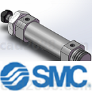SMC短行气缸Solidworks气缸模型 气缸3D模型