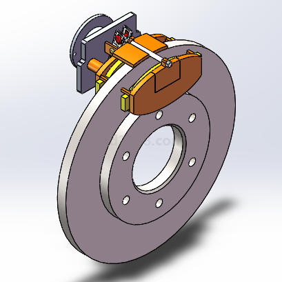 汽车制动器Solidwokrs2016设计实例 Solidwokrs实例 