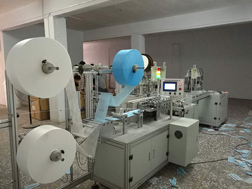 全自动一拖二平面口罩机一次性