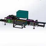 电梯钣金上料成型流水线方案3D模型Solidworks模型 电梯机械手方案