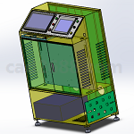 钣金设计标准外置电箱3D模型Solidworks模型  钣金设计案例