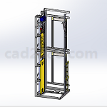 电梯升降机机械结构3D模型Solidworks格式  轿厢模型  轿厢3D模型 轨道设计