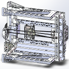 电梯机构模型3D模型_SolidWorks设计 电梯模型  