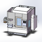 铣床3D模型  机床模型  铣床模型 5轴CNC铣床设计模型 SolidWorks格式 STP格式