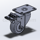 Solidworks脚轮模型设计实例