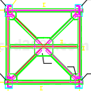 钢厂管道支架钢结构设计图DWG套图