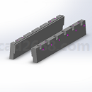 直线电机3D设计实例 直线电机模型 solidworks设计proe设计格式